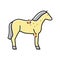 brucellosis horse color icon vector illustration