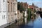 Bruge Canal Building Reflections