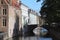 Bruge Canal Building Reflections