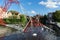 BRUGES, BELGIUM/ EUROPE - SEPTEMBER 25: Pylon in the canal in Br