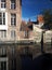Bruges Belgium historic houses with tile roof canal Europe