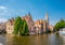 Bruges Brugge cityscape with water canal