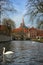 Bruges, brugge view from the canal.