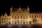 Bruges City Hall Stadhuis van Brugge at night, Brugge, Belgium, Europe