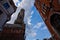 Bruges, flanders, Belgium. August 2019. Burg square is one of the most important. The splendid town hall overlooks it. The bell