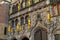 Bruges, Flanders, Belgium. August 2019. Burg square is one of the most important. The splendid town hall overlooks it. Detail rich