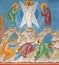 Bruges - Fresco of the Transfiguration of Jesus scene in st. Constanstine and Helena orthodx church (2007 - 2008).