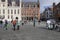 Bruges, large buildings in Market Square