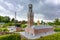 Bruges Town Hall, Big Ben and Eiffel tower in mini Europe park, Brussels, Belgium