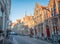 Brugge, Belgium - 5 Nov, 2018: Central street in Bruges