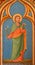 BRUGGE, BELGIUM - JUNE 13, 2014: Saint Joseph paint from side altar in st. Giles chruch