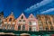 Brugge, Belgium - November, 2017: Brugge medieval historic city. Brugge streets and historic center. canals and buildings. Brugge