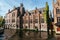 Brugge, Belgium - November, 2017: Brugge medieval historic city. Brugge streets and historic center, canals and buildings. Brugge
