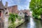 Brugge canals and medieval architecture, Belgium