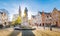 Brugge city center at sunset, Flanders region, Belgium