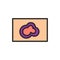 Bruise disease color line icon. Isolated vector element