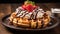 brunch belgium waffle food
