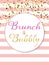 Brunch and Bubbly invitation. Bridal shower. Vector illustration.