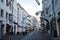 Bruneck old medieval town, street and medieval buildings in pedestrians zone, Bruneck, Italy