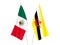 Brunei and Mexico flags