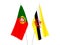 Brunei and Portugal flags