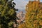 Brunelleschi dome in Florence between the autumn trees