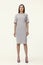 Brunett woman model in summer plain white dress