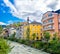 Brunico Bruneck in Trentino Alto Adige - Italy Rienza river