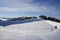 Brunnach Ski Resort, St. Oswald, Carinthia, Austria - January 20, 2019: View to the landscaped water reservoir in the Brunnach ski