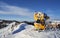 Brunnach Ski Resort, St. Oswald, Carinthia, Austria - January 20, 2019: View from the top station Brunnach the landscaped water