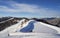 Brunnach Ski Resort, St. Oswald, Carinthia, Austria - January 20, 2019: View from the top station Brunnach to the landscaped water