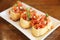 Bruschetta Italian Toasted Garlic Bread with tomato