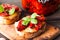 Bruschetta with sun dried tomatoes