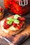 Bruschetta with sun dried tomatoes