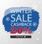 Brush Abstract Banner Winter Sale Discount Ads