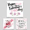 Brush calligraphy love cards set