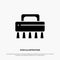 Brush, Cleaning, Set solid Glyph Icon vector