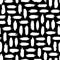 Brush grunge seamless pattern. Stain hand drawn texture. Abstract lines. Checkered background. Repeated black and white pattern. R