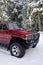 Brush guard Hummer H2 in the snow