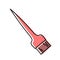 Brush. Hairdressing equipment line sketch. Professional hair dresser tool. Hand drawn doodle icon. Vector illustration. Barber