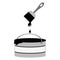 Brush icon bucket of paint and drops