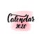 Brush lettering calendar 2020