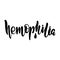 Brush lettering hemophilia