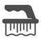 Brush for manual cleaning solid icon, car washing concept, Cleaning broom sign on white background, Wire brush icon in