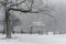 Brush Mountain schoolhouse, winter, Cumberland Gap National Park