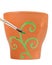 Brush Painting Ornament on Clay Flower Pot