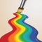 Brush painting rainbow colors. Vector illustration decorative design