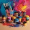 brush painting wall paper -Artistic Tools