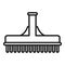 Brush pool icon outline vector. Cleaning swimming