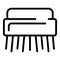 Brush shoe cleaning icon, outline style